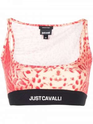 Trykt crop top Just Cavalli