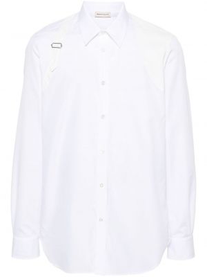 Hedvábná košile Alexander Mcqueen bílá