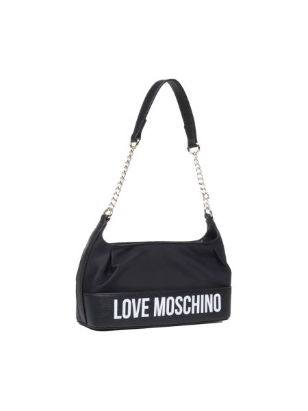 Bolsa de hombro con estampado Love Moschino negro