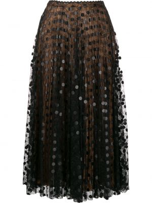 Plisovaná sukně s vysokým pasem Marco De Vincenzo - černá