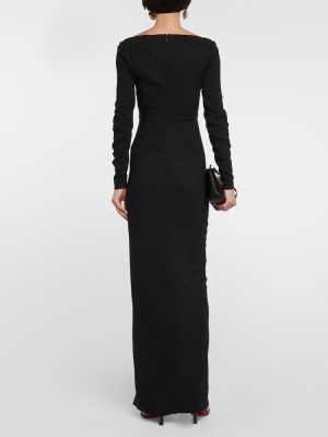 Sukienka długa Roland Mouret czarna