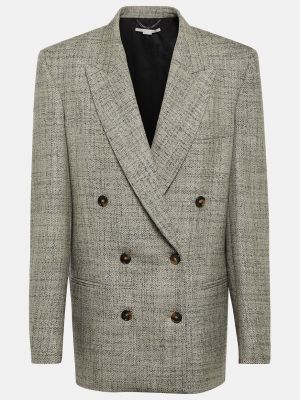Шерстяной пиджак Stella Mccartney серый