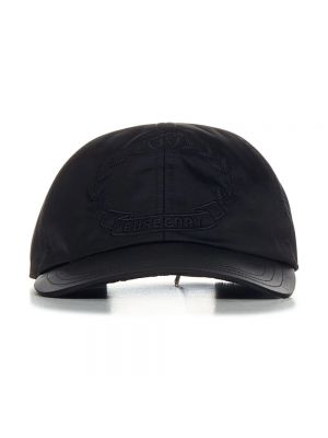 Nylonowa haftowana czapka z daszkiem Burberry czarna