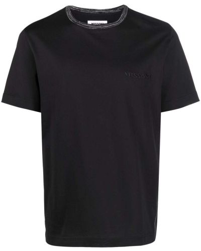 Camiseta con bordado Missoni negro
