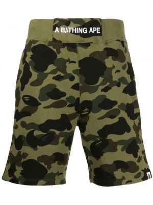 Kamuflere trykt militær shorts A Bathing Ape® grønn