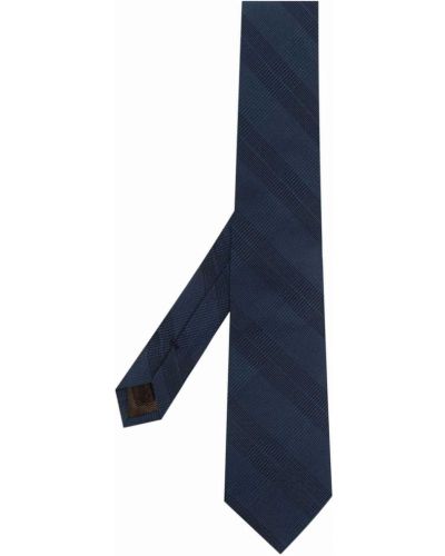Corbata de seda a rayas Church's azul