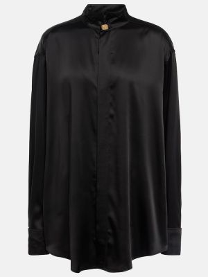 Satīna krekls Balenciaga melns