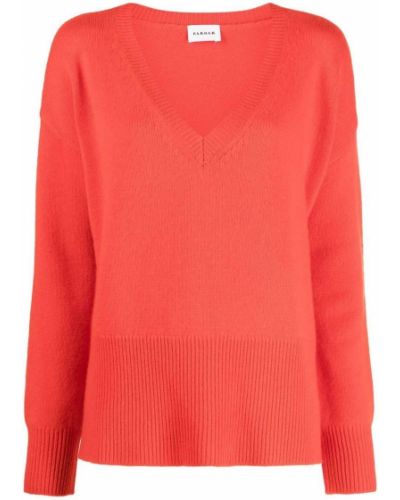 Jersey de cachemir con escote v de tela jersey P.a.r.o.s.h. naranja