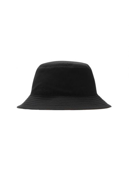 Beidseitig tragbare karierter mütze aus baumwoll Burberry schwarz