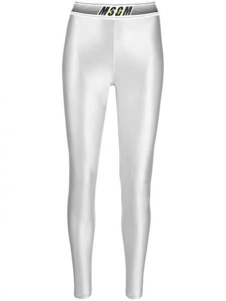 Trykt leggings Msgm sølv