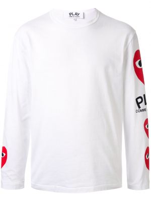 T-shirt a maniche lunghe Comme Des Garçons Play Bianco