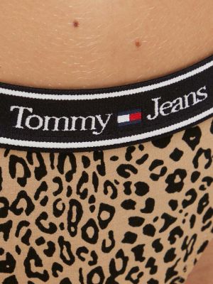 Chiloți tanga Tommy Jeans bej
