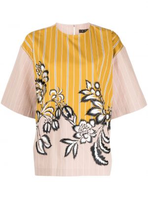 Bluza s cvetličnim vzorcem s potiskom Biyan roza