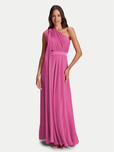 Βραδινό φόρεμα Swing ροζ