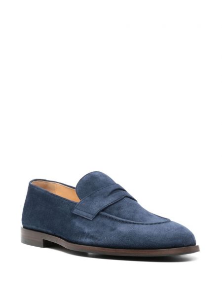 Semišové loafers Brunello Cucinelli modré