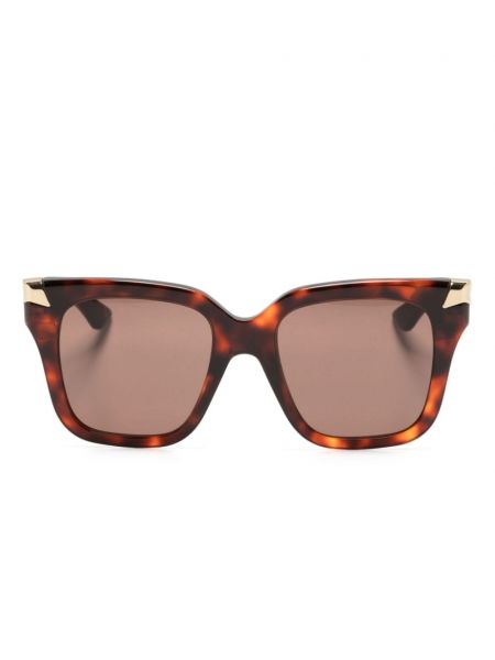 Gözlük Alexander Mcqueen Eyewear kahverengi