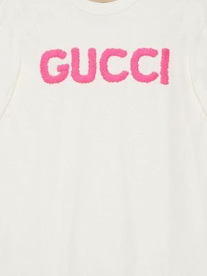 Kokvilnas t-krekls ar izšuvumiem Gucci