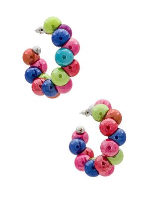 Boucles d'oreilles avec perles à boucle 8 Other Reasons rose