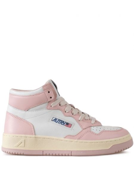 Deri sneaker Autry pembe