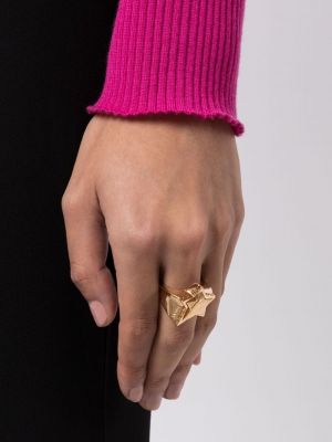 Tähemustriga sõrmus Versace kuldne