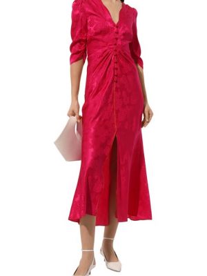 Шелковое платье Saloni розовое