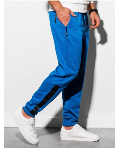 Teplákové nohavice Ombre Clothing modrá