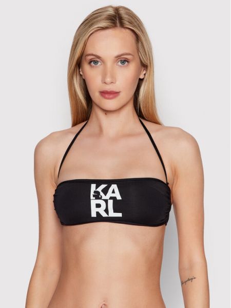 Kupaći kostim s printom Karl Lagerfeld crna