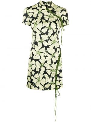 Sukienka mini w kwiatki z nadrukiem De La Vali