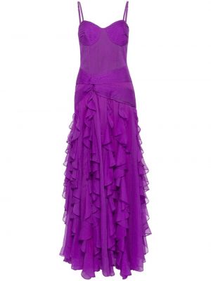 Вечерна рокля с волани Patbo виолетово