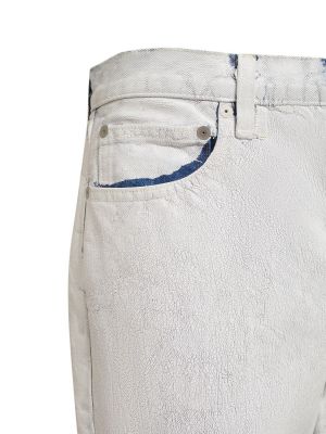 Puuvillased teksapüksid Maison Margiela valge