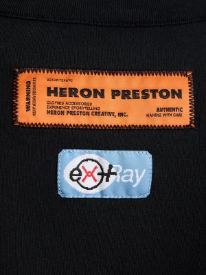 Bavlněné tričko jersey Heron Preston bílé