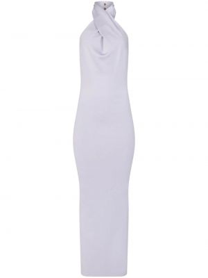 Μάξι φόρεμα ντραπέ Nina Ricci μωβ