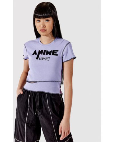 Togoshi Póló TG22-TSD002 Lila Slim Fit