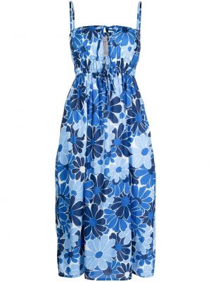 Sukienka bawełniane w kwiatki Faithfull The Brand - niebieski