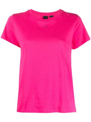 T-shirt con stampa Pinko rosa