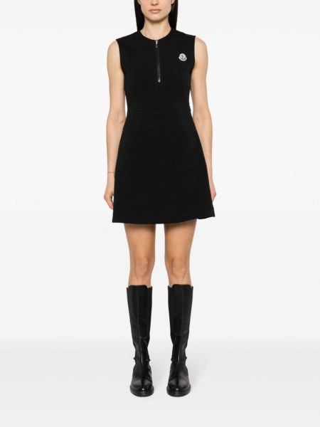Sukienka mini z dżerseju Moncler czarna