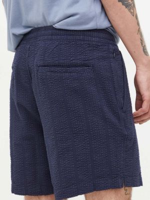 Pantaloni din bumbac Abercrombie & Fitch albastru