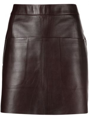 Kožená sukňa Céline Pre-owned hnedá