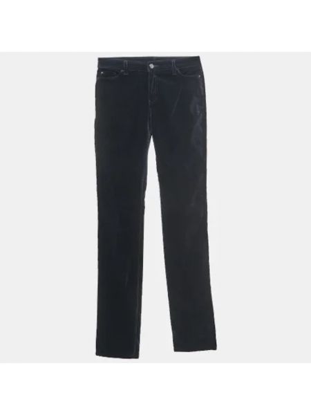 Aksamitne jeansy Armani Pre-owned niebieskie