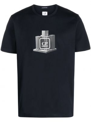 T-shirt con stampa C.p. Company blu