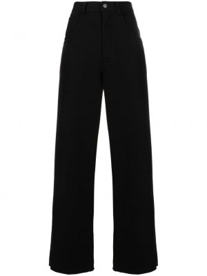 Sportovní kalhoty s výšivkou relaxed fit Mm6 Maison Margiela černé