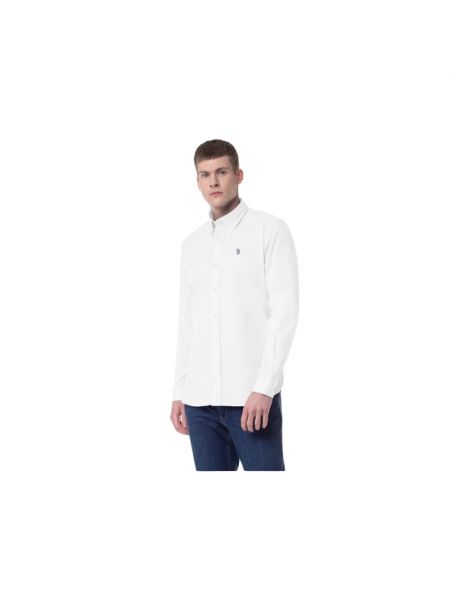 Daunen hemd mit geknöpfter U.s. Polo Assn. weiß