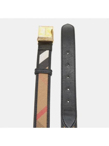 Cinturón de cuero Burberry Vintage negro