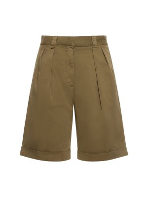 Pantalones cortos de algodón Aspesi caqui