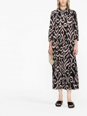 Sukienka midi z nadrukiem w abstrakcyjne wzory Honorine