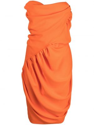 Drapované mini šaty Vivienne Westwood oranžové