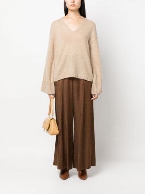 Pullover mit v-ausschnitt By Malene Birger beige