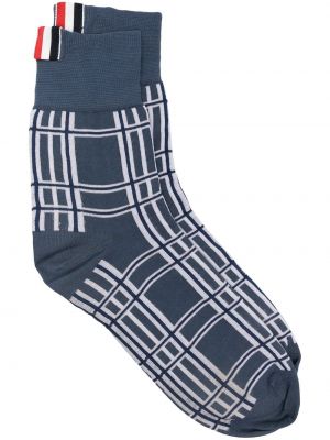 Žakárové kockované ponožky Thom Browne