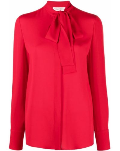 Bluză cu mâneci lungi Valentino roșu