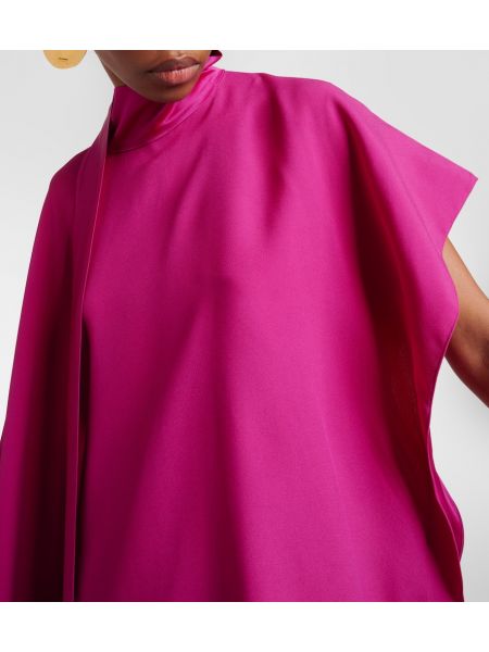 Sukienka midi z frędzli Taller Marmo różowa